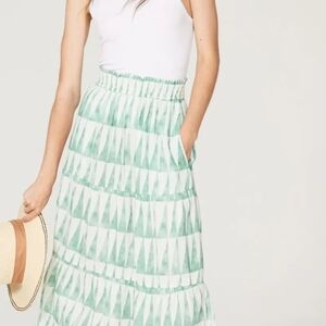 Marine Layer Women's Cotton Gauze Tierred Skirt With Pockets Sz Xsm Preloved